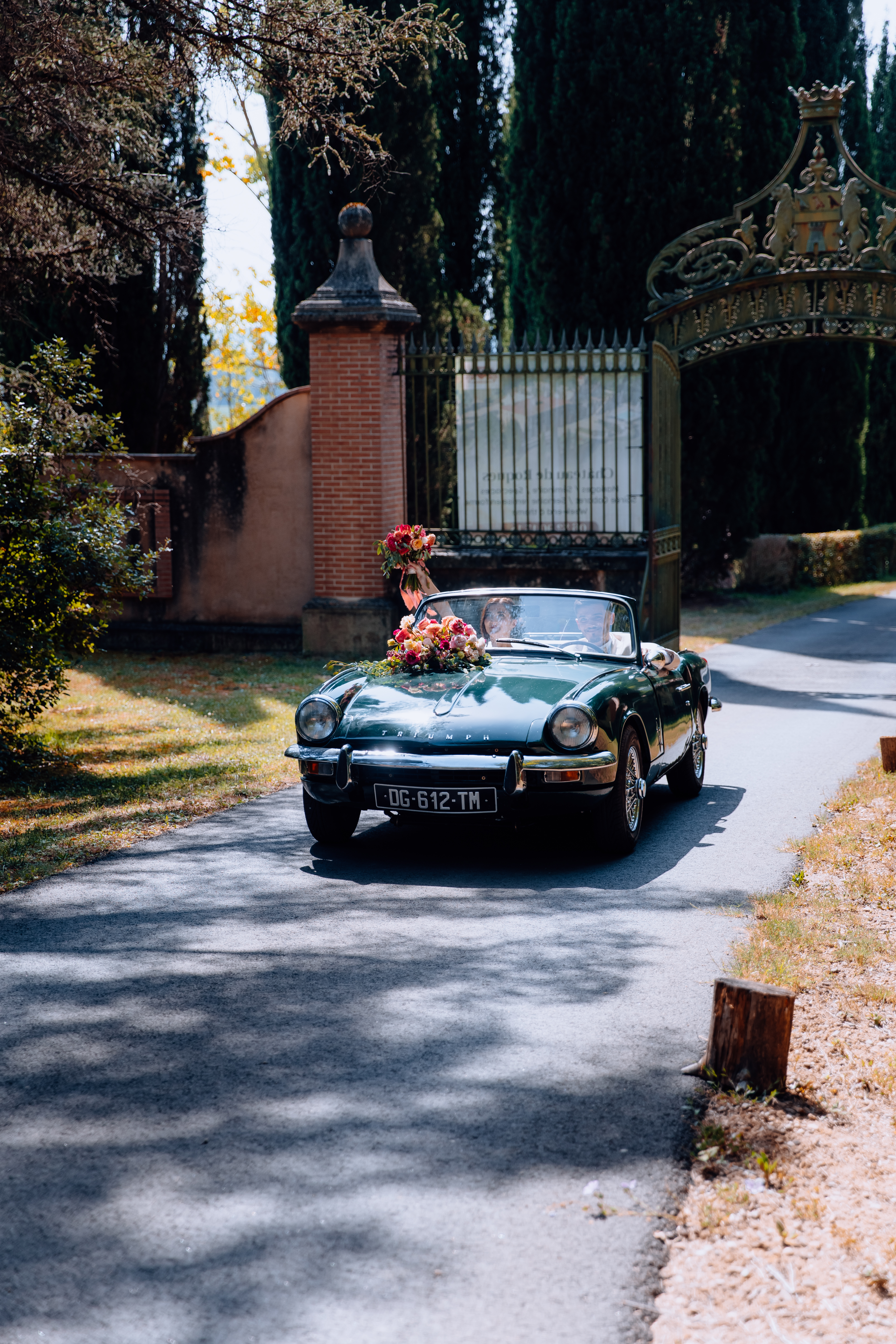 Plan drone mariage Château de Roques
